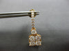 ESTATE LARGE 2.12CT DIAMOND 18KT ROSE GOLD CLUSTER SQUARE FUN HANGING EARRINGS