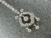ESTATE LARGE 1.0CT DIAMOND 14KT WHITE GOLD 3D CHANDELIER FLOATING PENDANT #15422