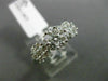 ESTATE WIDE 1.19CT DIAMOND 18KT WHITE GOLD 3D 3 FLOWER PAST PRESENT FURURE RING