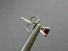 ESTATE .60CT AAA RUBY 14KT WHITE GOLD 3D CLASSIC SOLITAIRE ROUND STUD EARRINGS
