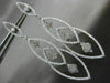ESTATE LARGE 3.89CT DIAMOND 18KT WHITE GOLD 3D FLOWER TEAR DROP HANGING EARRINGS