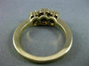 ESTATE .83CT DIAMOND 14K YELLOW GOLD PAST PRESENT FUTURE CLUSTER RING #327