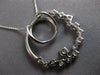 LARGE 1.41CT DIAMOND 18KT WHITE GOLD CLUSTER CIRCULAR LOVE KNOT FLOATING PENDANT