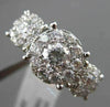 ANTIQUE LARGE 1.50CT DIAMOND 14KT WHITE GOLD CLUSTER FRIENDSHIP PROMISE RING