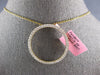 LARGE .84CT DIAMOND 14K YELLOW GOLD CLASSIC CIRCLE OF LIFE LOVE FLOATING PENDANT