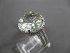 ESTATE LARGE 4.95CT DIAMOND & AAA GREEN AMETHYST 14K WHITE GOLD DOUBLE BAND RING