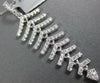 ESTATE LARGE .65CT DIAMOND 18KT WHITE GOLD 3D FLEXIBLE LEAF FUN LOVE PENDANT
