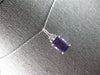 ESTATE 2.38CT DIAMOND & AAA AMETHYST 14KT WHITE GOLD EMERALD CUT & ROUND PENDANT
