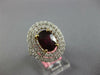 GIA LARGE 4.2CT DIAMOND & AAA CORUNDUM RUBY 18K 2 TONE GOLD OVAL ENGAGEMENT RING