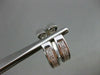 ESTATE WIDE 1.40CT PRINCESS DIAMOND 14KT WHITE GOLD HOOP HUGGIE EARRINGS #19800