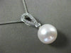 ESTATE .15CT DIAMOND 14K WHITE GOLD 3D SOUTH SEA PEARL ETOILE FLOATING PENDANT