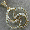ESTATE LARGE .66CT DIAMOND 18KT ROSE GOLD 3D OPEN FLOWER CIRCLE OF LIFE PENDANT