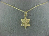 ESTATE 14KT YELLOW GOLD 3D DIAMOND CUT STAR OF DAVID FLOATING PENDANT #1428