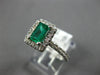 1.08CT DIAMOND & AAA EMERALD 14KT WHITE GOLD CLASSIC SQUARE HALO ENGAGEMENT RING