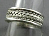 ESTATE WIDE 14K WHITE GOLD FILIGREE ROPE DESIGN MENS WEDDING RING BEAUTIFUL 1210