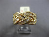 WIDE 1.36CT DIAMOND 14KT YELLOW GOLD ROUND CHANNEL CRISS CROSS ANNIVERSARY RING