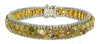 EXTRA LARGE 23.35CT MULTI COLOR DIAMOND 18KT TWO TONE GOLD MULTI SHAPE BRACELET