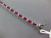 ESTATE 6.61CT DIAMOND & AAA RUBY 18K WHITE GOLD BAGUETTE & ROUND TENNIS BRACELET