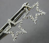 ESTATE .35CT DIAMOND 14KT WHITE GOLD 3D CLASSIC OPEN STAR STUD HANGING EARRINGS