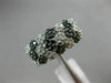 WIDE 1.0CT WHITE & BLACK DIAMOND 14KT WHITE GOLD MULTI ROW MULTI FLOWER FUN RING