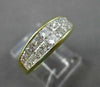ESTATE 1.40CT DIAMOND 18KT YELLOW GOLD PRINCESS WEDDING ANNIVERSARY RING 19751