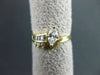 ANTIQUE .46CT DIAMOND 14KT W&Y GOLD MARQUISE & ROUND ENGAGEMENT RING #20196