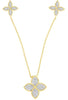 .33CT DIAMOND 14KT YELLOW GOLD FLOWER DOUBLE INFINITY BY THE YARD LOVE NECKLACE