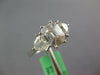 1.28CT DIAMOND 18KT WHITE GOLD MOON CUT & BAGUETTE 3 STONE LOOK ENGAGEMENT RING
