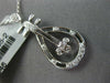 ESTATE .14CT DIAMOND 18K WHITE GOLD 3D ETOILE PEAR SHAPE GUITAR FLOATING PENDANT