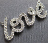 ESTATE .30CT DIAMOND 18KT WHITE GOLD 3D CLASSIC LOVE SCRIPT NECKLACE