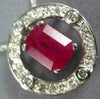 ESTATE 2.20CT DIAMOND & AAA RUBY 18KT WHITE GOLD SOLITAIRE FLOATING PENDANT #392