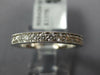 0.97CT DIAMOND 18KT WHITE GOLD ROUND ETERNITY FILIGREE MILGRAIN ANNIVERSARY RING