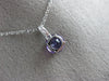 ESTATE .71CT DIAMOND & AAA AMETHYST 14KT WHITE GOLD SOLITAIRE FLOATING PENDANT