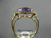 ESTATE 4.08CT DIAMOND & AAA OVAL CUT AMETHYST 14KT ROSE GOLD FRIENDSHIP FUN RING