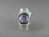 ESTATE WIDE 27MM 18KT WHITE 19.44CT AAA AMETHYST & DIAMONDS GOLD RING