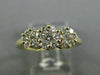 ESTATE .83CT DIAMOND 14K YELLOW GOLD PAST PRESENT FUTURE CLUSTER RING #327