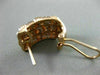 ESTATE .37CT DIAMOND 14KT WHITE & ROSE GOLD 3D ELONGATED MULTI ROW WOVEN EARRING