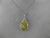ESTATE EXTRA LARGE 4.48CT WHITE & FANCY YELLOW DIAMOND 18KT 2 TONE GOLD PENDANT