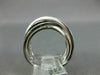 ESTATE WIDE .52CT DIAMOND 18KT WHITE GOLD MULTI ROW CRISS CROSS ANNIVERSARY RING
