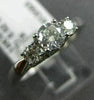 ESTATE .62CT DIAMOND 14K WHITE GOLD FILIGREE PAST PRESENT FUTURE ENGAGEMENT RING
