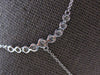 LARGE .50CT DIAMOND 14KT WHITE GOLD GRADUATING LARIAT JOURNEY SOLITAIRE NECKLACE