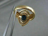 ANTIQUE LARGE 5.70CT DIAMOND & AAA EXTRA FACET SAPPHIRE 18KT YELLOW GOLD RING