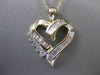 ESTATE 1.35CTW DIAMOND HEART 14KT 2 TONE GOLD OPEN PENDANT F/G VS + CHAIN #10618