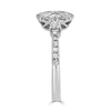 .85CT DIAMOND 18KT WHITE GOLD PRINCESS & ROUND CLUSTER CIRCULAR FRIENDSHIP RING