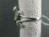 ESTATE WIDE .84CTW EMERALD GARNET & DIAMOND 18KT WHITE GOLD FUN FROG RING