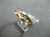 ESTATE .35CT DIAMOND 14KT TWO TONE GOLD FLOATING WAVE ANNIVERSARY RING 6mm 6460