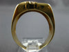 ESTATE WIDE .34CT DIAMOND 14KT YELLOW GOLD 3D V SHAPE MULTI ROW SQUARE MENS RING