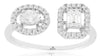 .58CT DIAMOND 14KT WHITE GOLD ROUND OVAL & BAGUETTE DOUBLE SOLITAiRE HALO RING
