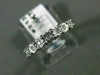 ESTATE .07CT DIAMOND 14K WHITE GOLD 3D CLASSIC 7 STONE ANNIVERSARY RING #21358