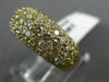 ANTIQUE WIDE 2.0CT DIAMOND 14K YELLOW GOLD PAVE MULTI ROW ANNIVERSARY RING #3544